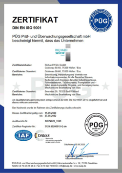 Zertifikate EN ISO 9001